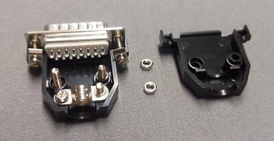 15 Wege DB15 D Sub Stecker 2 Reihen Stecker mit Backshell/Cover