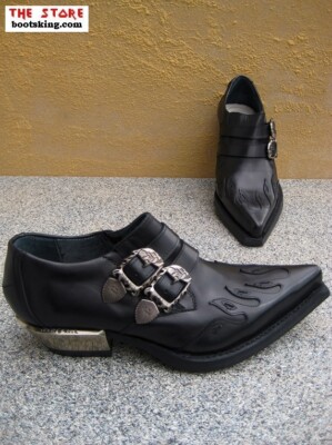 New Rock Boots M.7962 - C1 Wibbo schwarz Gothic - Westernschuh Größe 39 bis 46