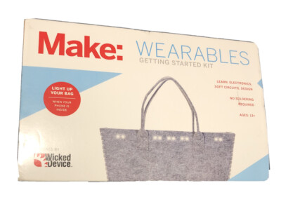 MAKE: Wearables BRAND GETTING STARTED KIT Light Up Your BAG when phone rings