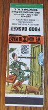 HILLBILLY: FOOD BASKET (TRENTON, NEW JERSEY) (1950s MATCHBOOK MATCHCOVER) -F12