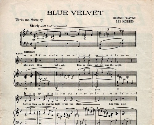 Sheet Music - Blue Velvet - Picture 2 of 2