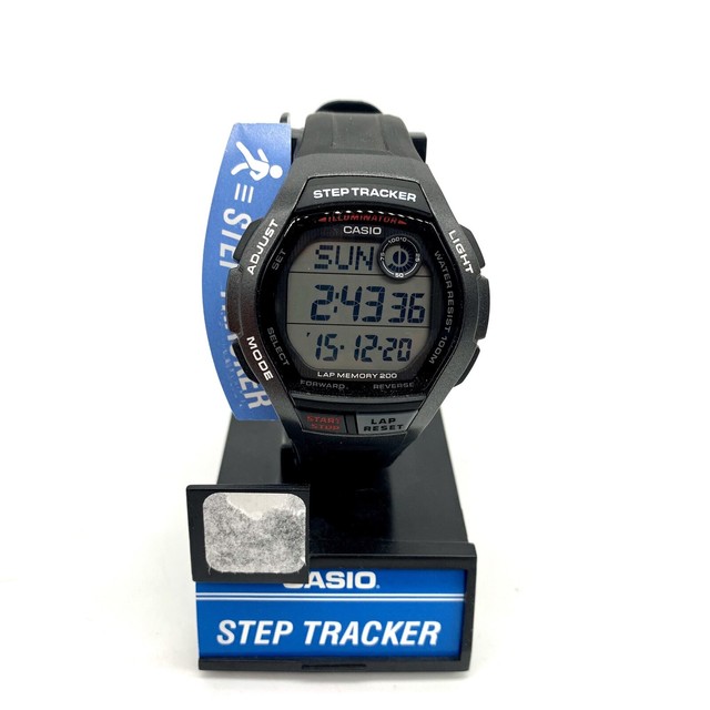 Casio Ws2000h-1av Step Tracker 100 Meter WR Black Resin 5 Alarms Chrono for sale online | eBay