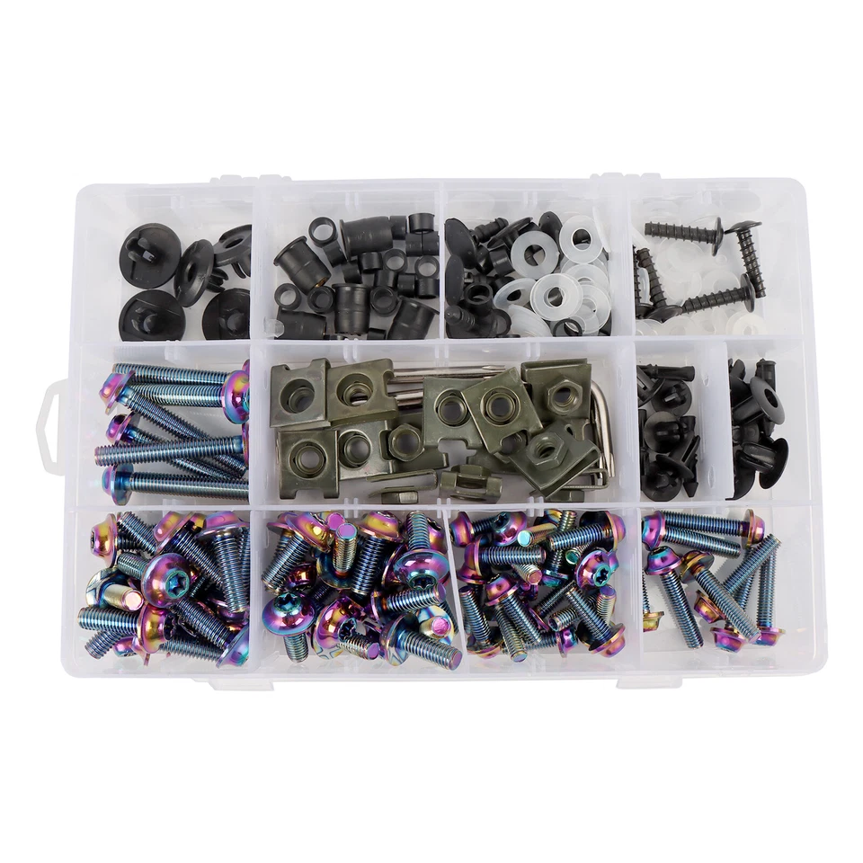 Kit de tornillos de carenado 210 piezas tornillos de acero inoxidable para Suzuki GSXR600/750 GSXR1000 Foto 4 de 4