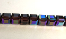Swarovski Crystal Cubes 6mm 288 pcs Burgundy AB 5601 LARGE FACTORY PACK 