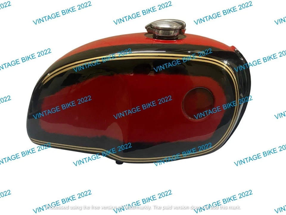 BMW R100 Rt Rs R90 R80 R75 Cereza y Negro Gasolina Tanque Acero + Tapa/APTO PARA Foto 3 de 4