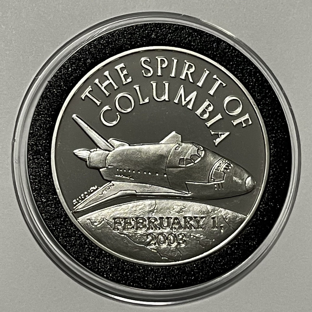Spirit of Columbia Space Shuttle 1 Troy Oz .999 Fine Silver Round