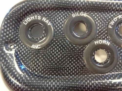 TRACKER PRO GUIDE V-175 (2012) SWITCH / IGNITION PANEL BLACK AND SILVER BOAT - Picture 3 of 8