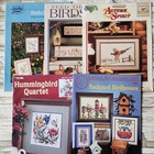 5x Birds Counted Cross Stitch Booklets Charts Pheasant Hummingbird Birdhouses