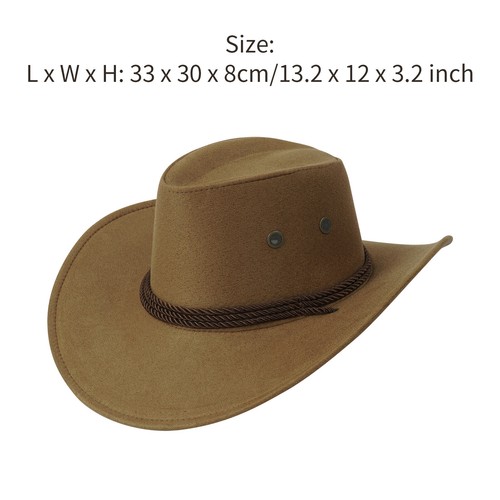 Adults Cowboy Hats Travel Sun Cap Shopping Straw Hat Hiking Summer Hat Cosplay - Picture 59 of 59