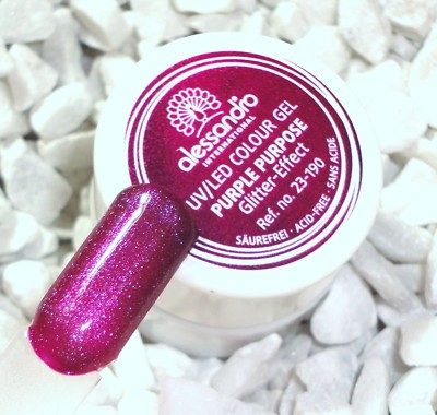 Alessandro UV  LED Farbgel Farbe Purple Purpose Glitter Effect Nagelstudio Neu