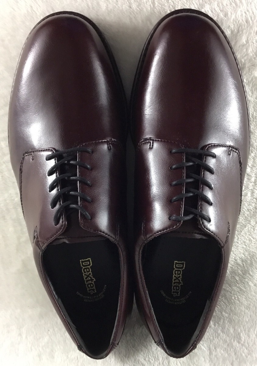 Dexter Dress Shoes Mens 10.5 WW Burgundy Leather Derby Plain  display picture 1