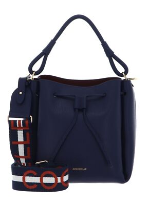 COCCINELLE Eclyps Handbag Grained Leather Handtasche Schultertasche Royal Blue