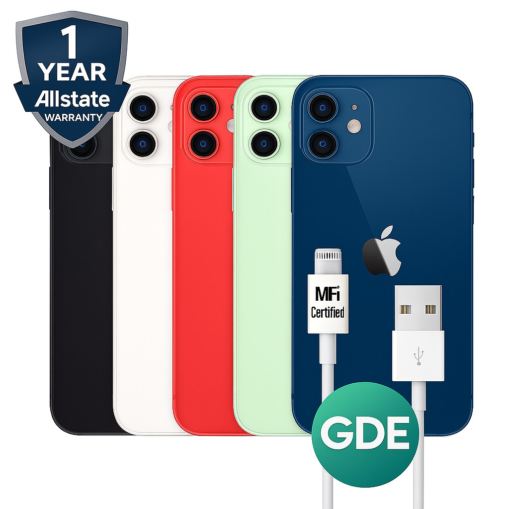 Excellent Apple iPhone 12 64GB Unlocked- Batt 🔋 Health: 97%+ 1 Yr Wty