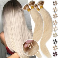 CLEARANCE AAA Nano Ring 100 Human Remy Hair Extensions Micro Loop Beads Blonde