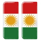 2x Kurdistan Gel Domed Badges/Decals 111x45mm