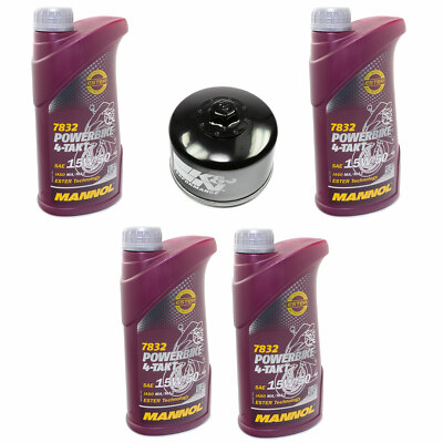 Motoröl Set 15W50 4 Liter KN164 Ölfilter für BMW C 600 650 Sport R 1200 GS ST
