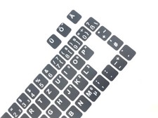 DEUTSCHE Tastaturaufkleber DEUTSCH - schwarz MATT 48 Tasten - für Targa Xtender
