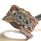 14K YELLOW GOLD .20CT 3.8MM + 87 ROUND=1.22CT ENGAGEMENT RING SI1 G sz 5.5 wrap — photo 6