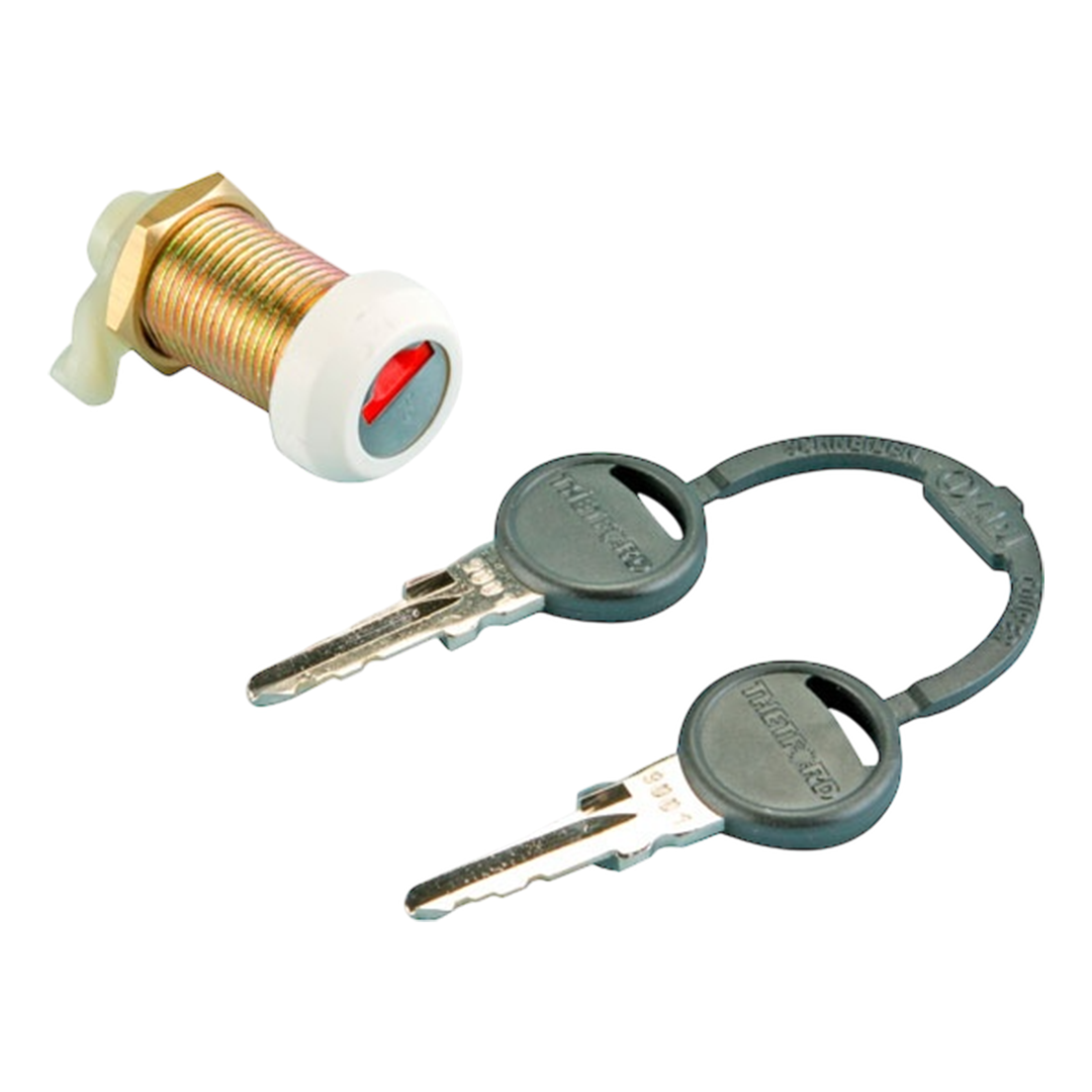 Thetford Toilet / Service Door Lock and Two Keys 1683157 - Caravan Motorhome