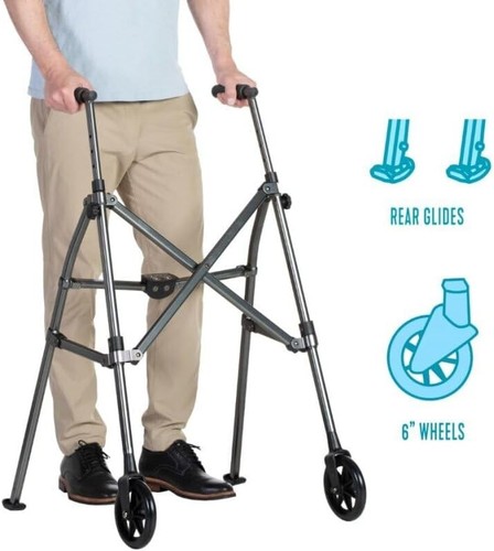 Foldable Ultra Compact Space Saver Walker - Lightweight - 400 lb Capacity - Picture 6 of 9