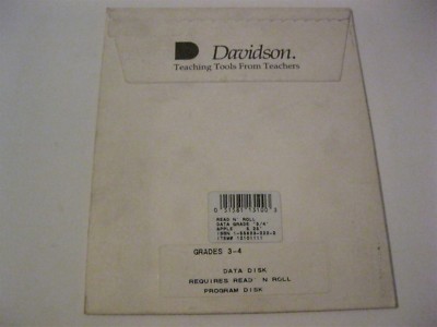 Read N Roll Data Disk Grade 3-4 new sealed Apple 5.25'' Davidson 
