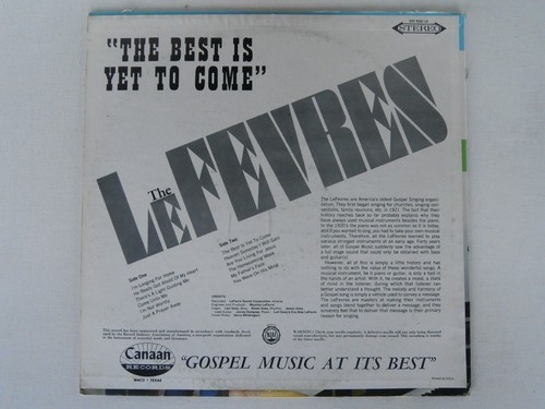 THE LEFEVRES -THE BEST IS YET TO COME - Scarce XIAN LP - Picture 2 of 2
