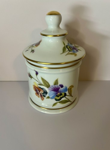 Vintage, Limoges France, piatto fiorito, 5 e 4 pollici, barattolo da farmacia, 6,5 e 3 pollici - Foto 5 di 12