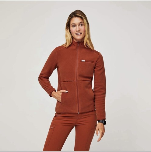 FIGS Medium Auburn On Shift Fleece 
