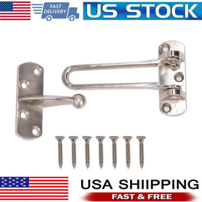 1PC Front Door Reinforcement Padlock Latch Swing Bar Lock for Home Security