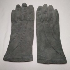 Thinsulate Leather Suede Insulated Gloves Gray Size M