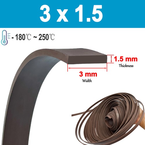 Tiras de goma 4mm-40mm ancho 1mm/1.5mm grueso 1-10m largo goma maciza goma dura PTFE - Imagen 28 de 43