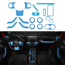 Car Interior Decor Cover Trim kit Accessories For Jeep Wrangler JK JKU 2011-2017