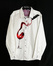 Robert Graham SAGER Drink Series Pinot Noir Burgandy 258 3XL NWT Classic Fit