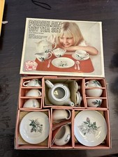 VINTAGE PORCELAIN TEA SET- 41 PIECE SETTING - Rosebud Pattern