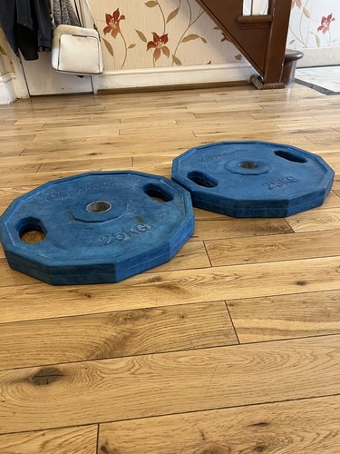 Bodyrip 2 x 25kg Rubber Olympic Weight Plates 50Kg Set - Imagen 2 de 8