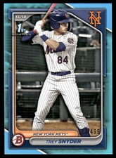 2024 Bowman Draft TREY SNYDER SKY BLUE PARALLEL 173/499 #BD-138 NEW YORK METS