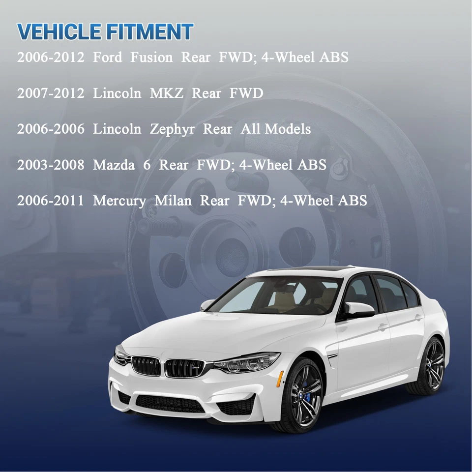 Rear Wheel Hub Bearing For Ford Fusion Lincoln MKZ Zephyr Mazda 6 Mercury Milan Foto 2 de 4