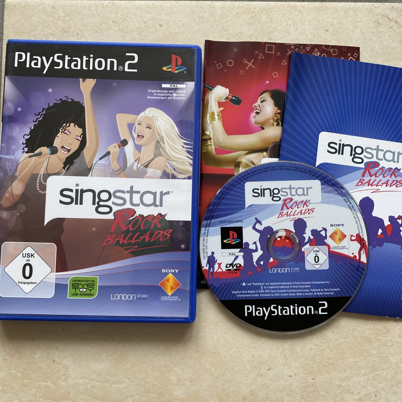 Jeu Singstar Rock Ballads - Ps2 PlayStation 2 Sony Complet