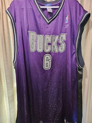 Vintage Purple MILWAUKEE BUCKS Andrew Bogut #6 Sz 4XL NBA Jersey