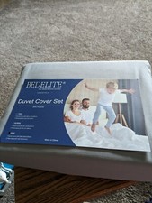 King Size Duvet Cover Set Gray New Comes With 3 Pillow Cases 104 X 90