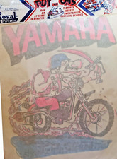 Original Vintage Yamaha Motorcycle Iron On /Transfer only  NOS L H MFG. X43