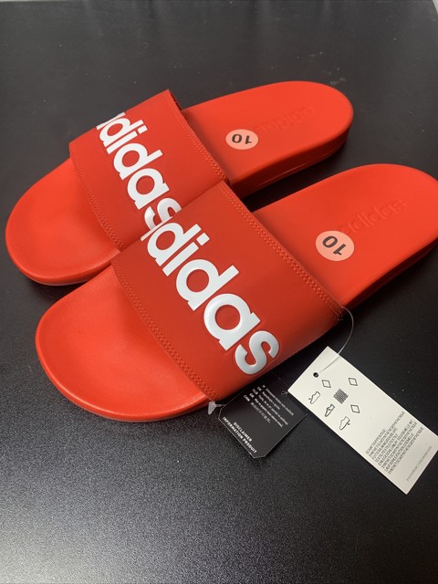 adidas orange slippers