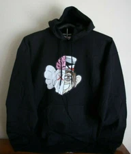 Brain Dead Fish Monkey Head- Hoodie Sweatshirt, Large, Black