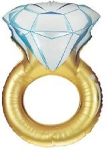 XL 37" Anillo de Boda Diamante Super Forma Mylar Lámina Globo Foto 4 de 4