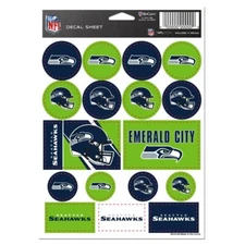 Seattle Seahawks NFL Vinyl Die-Cut Sticker Set / Decal Sheet *Free Shipping