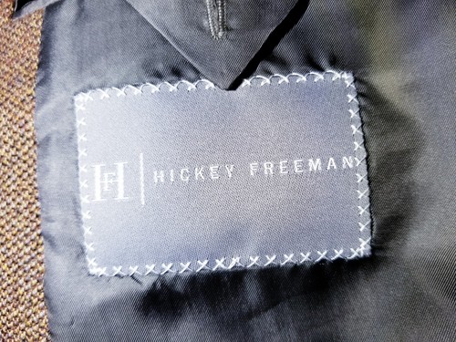 46R Hickey Freeman Rosa Marrón LANA CACHEMIRA Tweed Abrigo Deportivo Blazer Chaqueta - Imagen 5 de 7