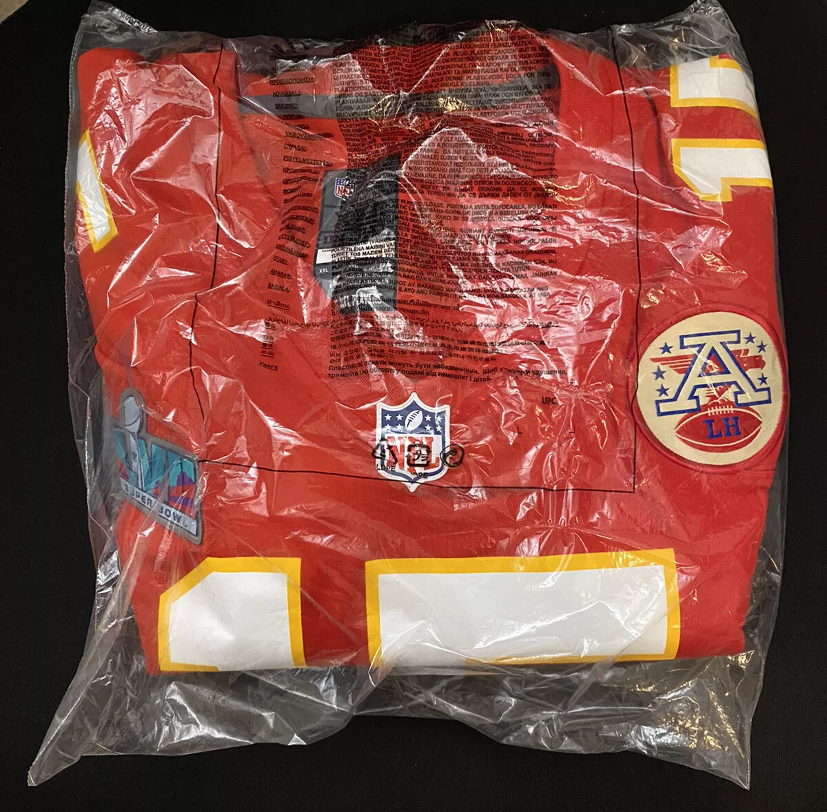 Patrick Mahomes KC Chiefs Nike Super Bowl Patch Jersey Red 2XL In Hand SHIP  ASAP