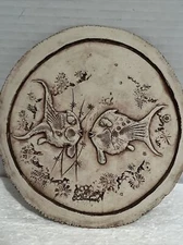 E.C. Brinkman Clay Pottery Fish Sea Life Wall Art Hanging Decor Signed