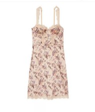 Victoria  s Secret Wicked Balconette Slip Dress Apricot Daydreamer Floral SM NEW