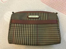 Polo Ralph Lauren Plaid Check Brown Pouch Bag